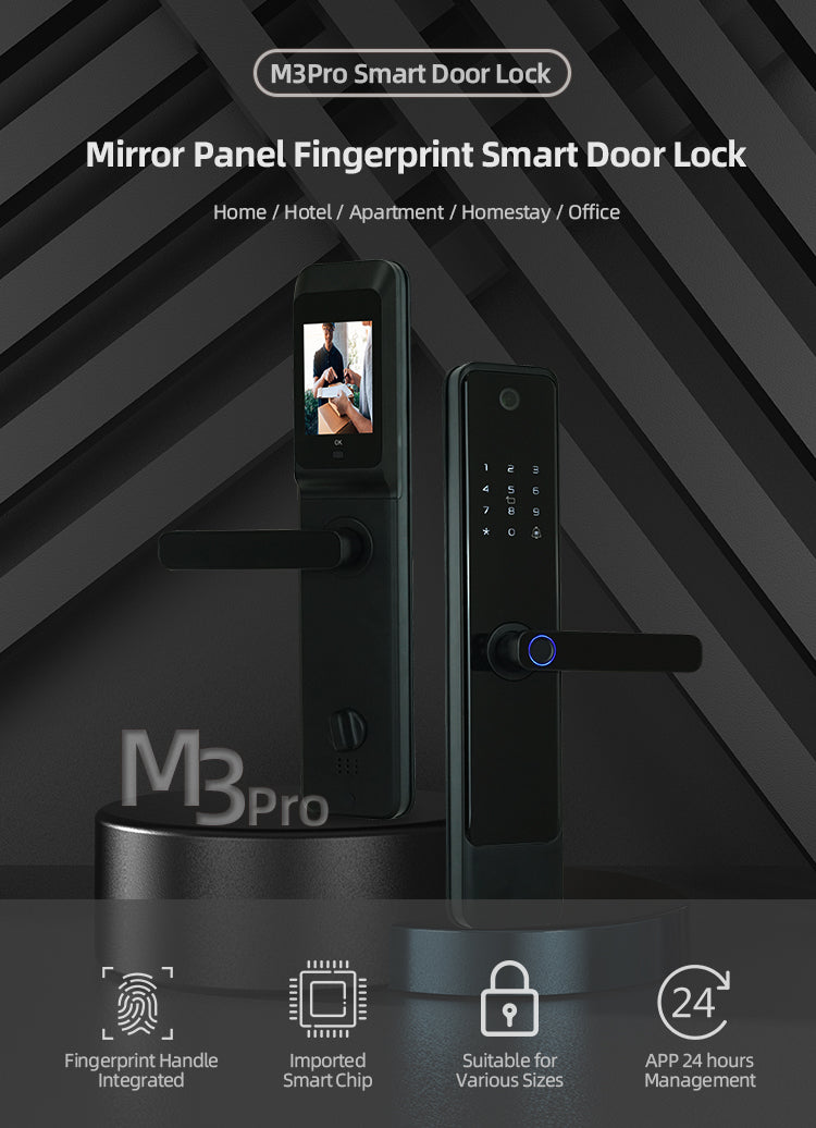 Wi-Fi Camera Door Lock - Panda M3 Pro Smart Lock - SmartHomeHolics.com