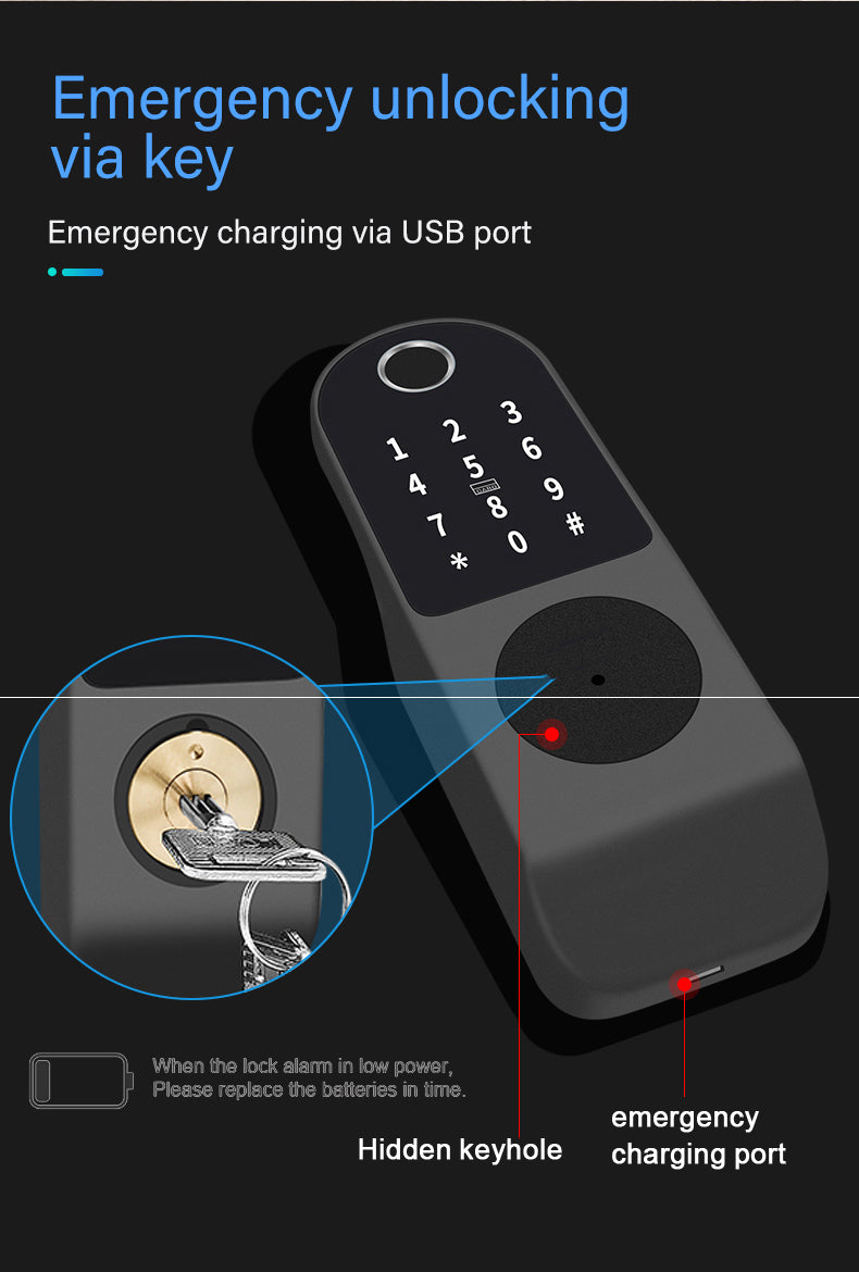 Waterproof Smart Lock - Panda R6 Smart Door Lock - SmartHomeHolics.com