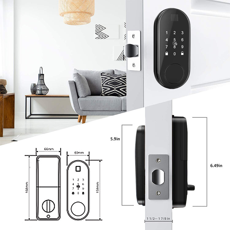 Fingerprint Door Lock - Panda U1 Smart Door Lock - SmartHomeHolics.com