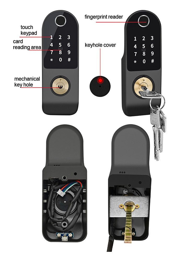 Waterproof Smart Lock - Panda R6 Smart Door Lock - SmartHomeHolics.com